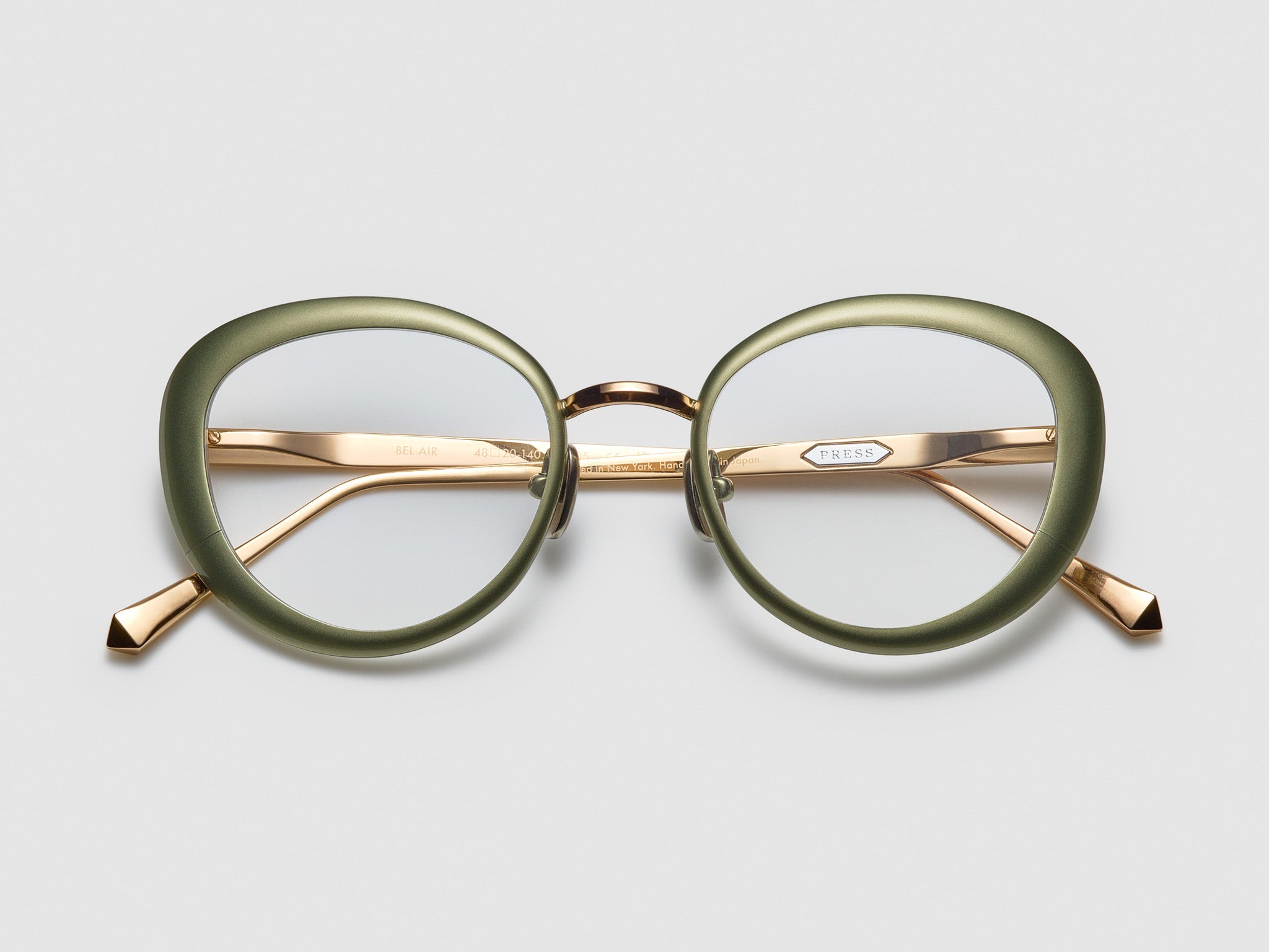Bel Air Optical Cascade Green / Rose Gold - ST005 #color_cascade-green-rose-gold-st005