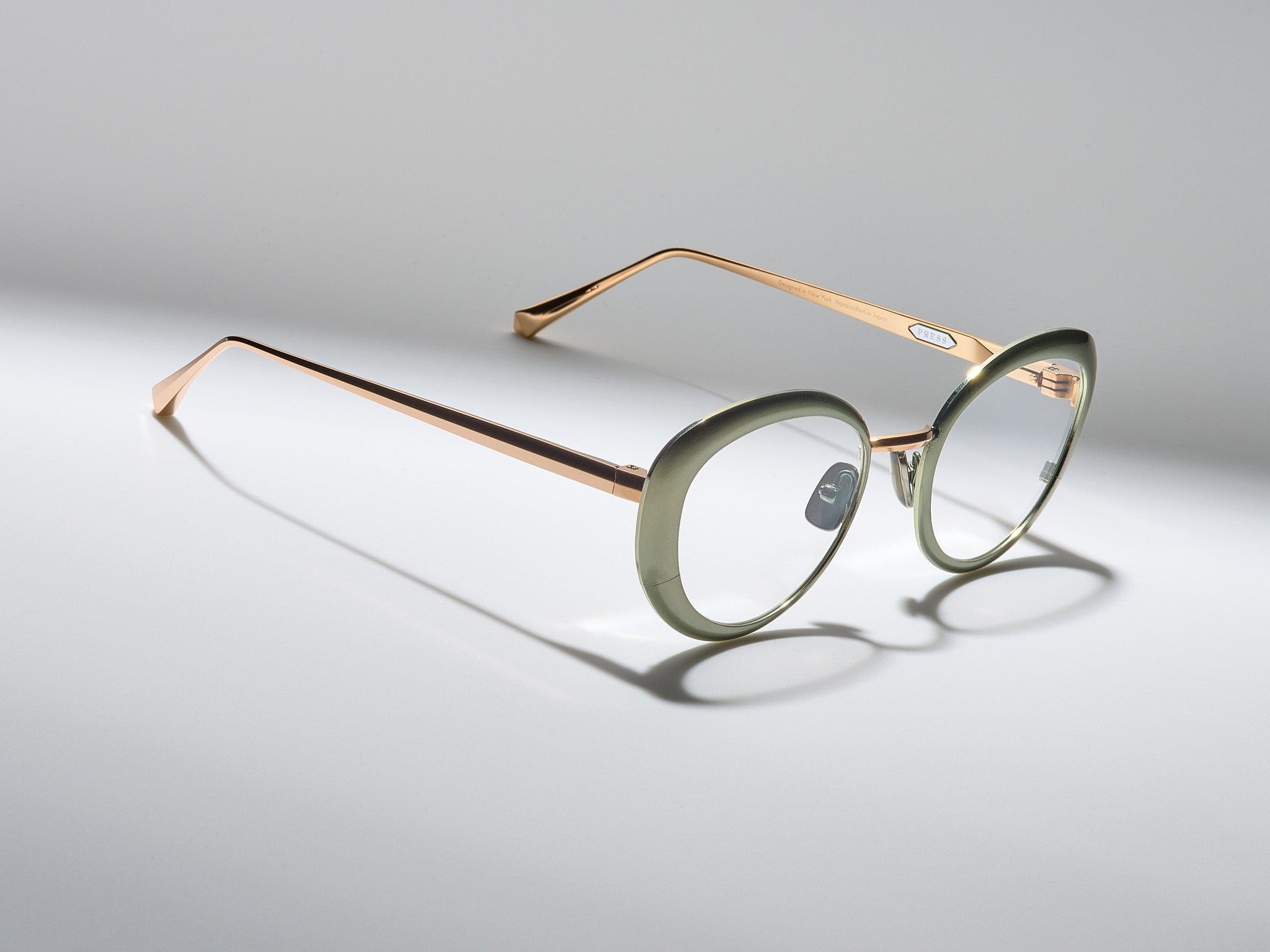 Bel Air Optical Cascade Green / Rose Gold - ST005 #color_cascade-green-rose-gold-st005