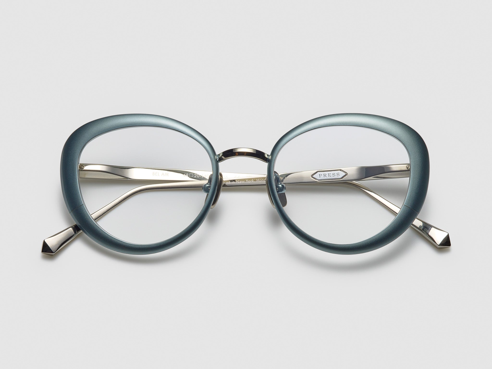 Bel Air Optical Nassau Blue / Palladium - ST006 #color_nassau-blue-palladium-st006