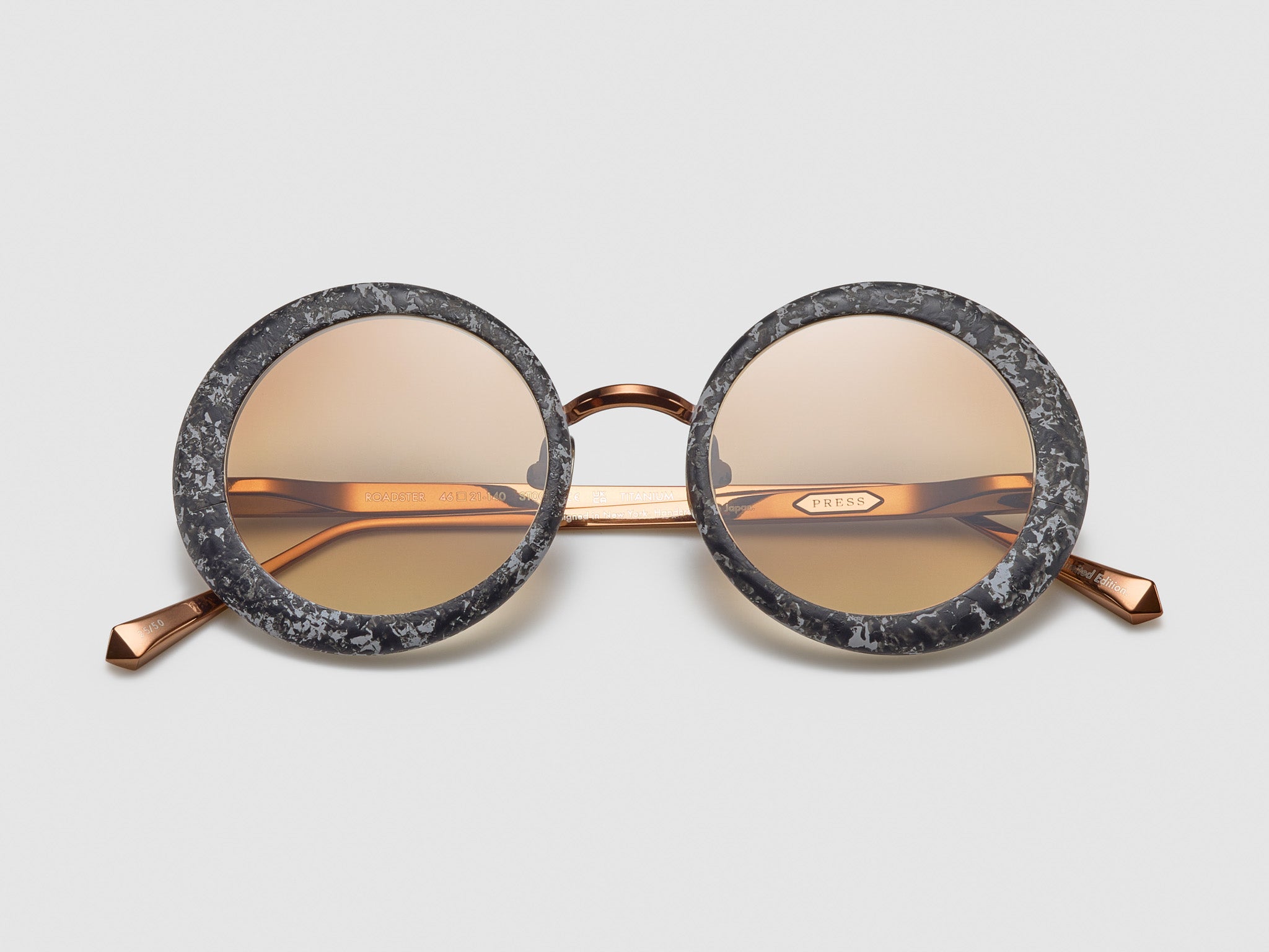 Roadster Marble Black Marble / Rose Gold - ST007 #color_black-marble-rose-gold-st007