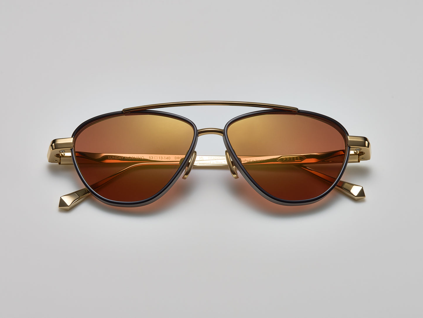 Sunday Morning Shiny Black / Shiny Gold / Matte Ruthenium - DR003 #color_shiny-black-shiny-gold-matte-ruthenium-dr003