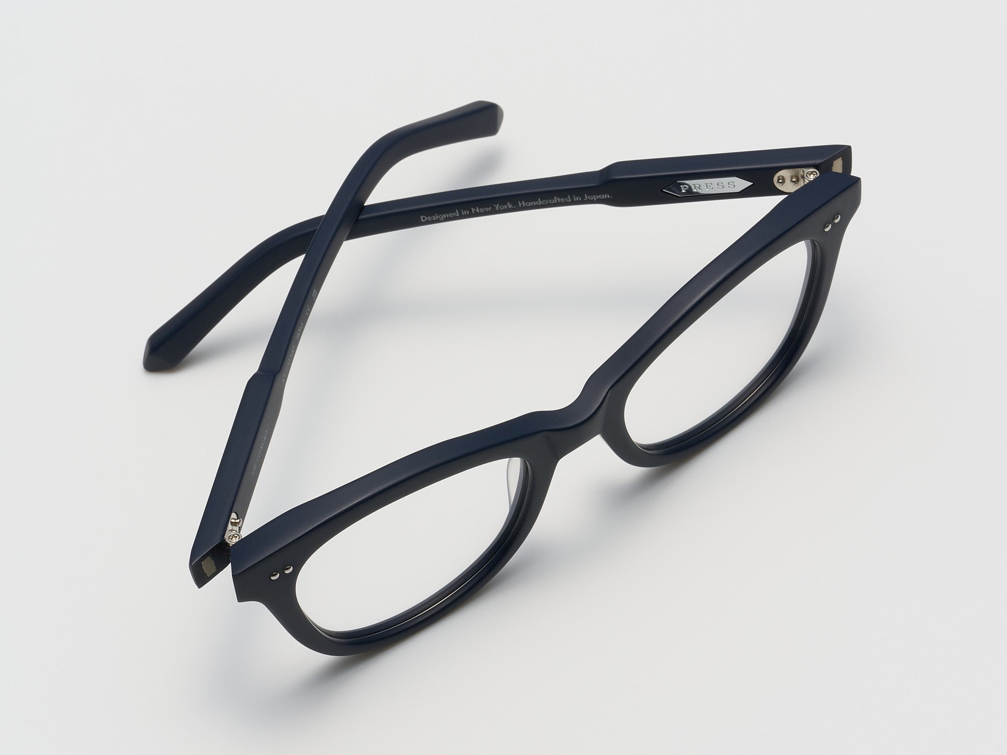 The Charade Optical Matte Navy / Silver - TI014 #color_matte-navy-silver-ti014