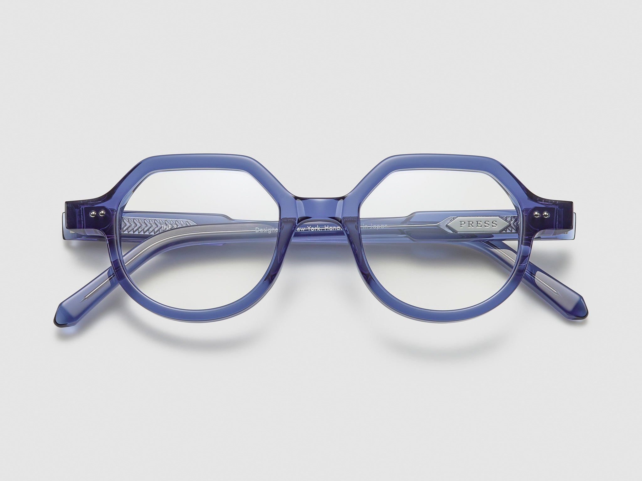 The Taxman Optical Blue Crystal / Silver - TI002 #color_blue-crystal-silver-ti002