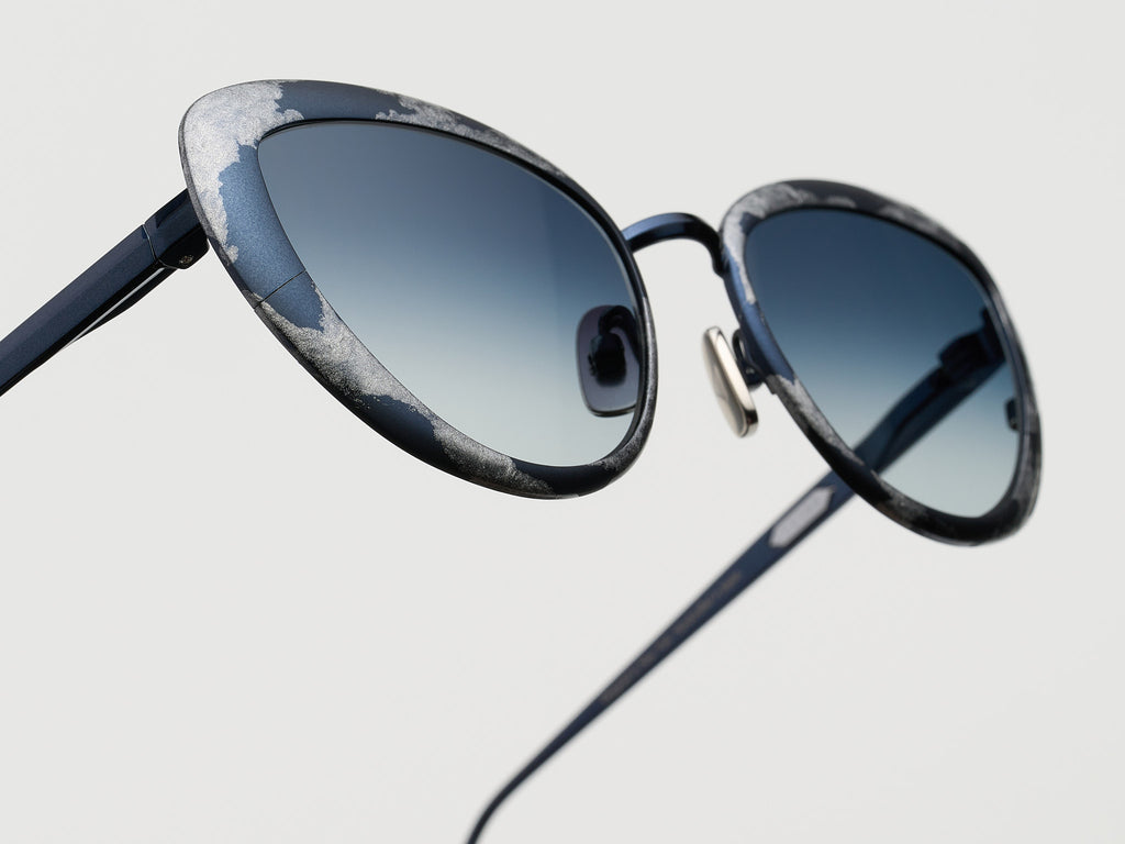 Barracuda Gold Leaf Navy Platinum Leaf - ST023 #color_navy-platinum-leaf-st023