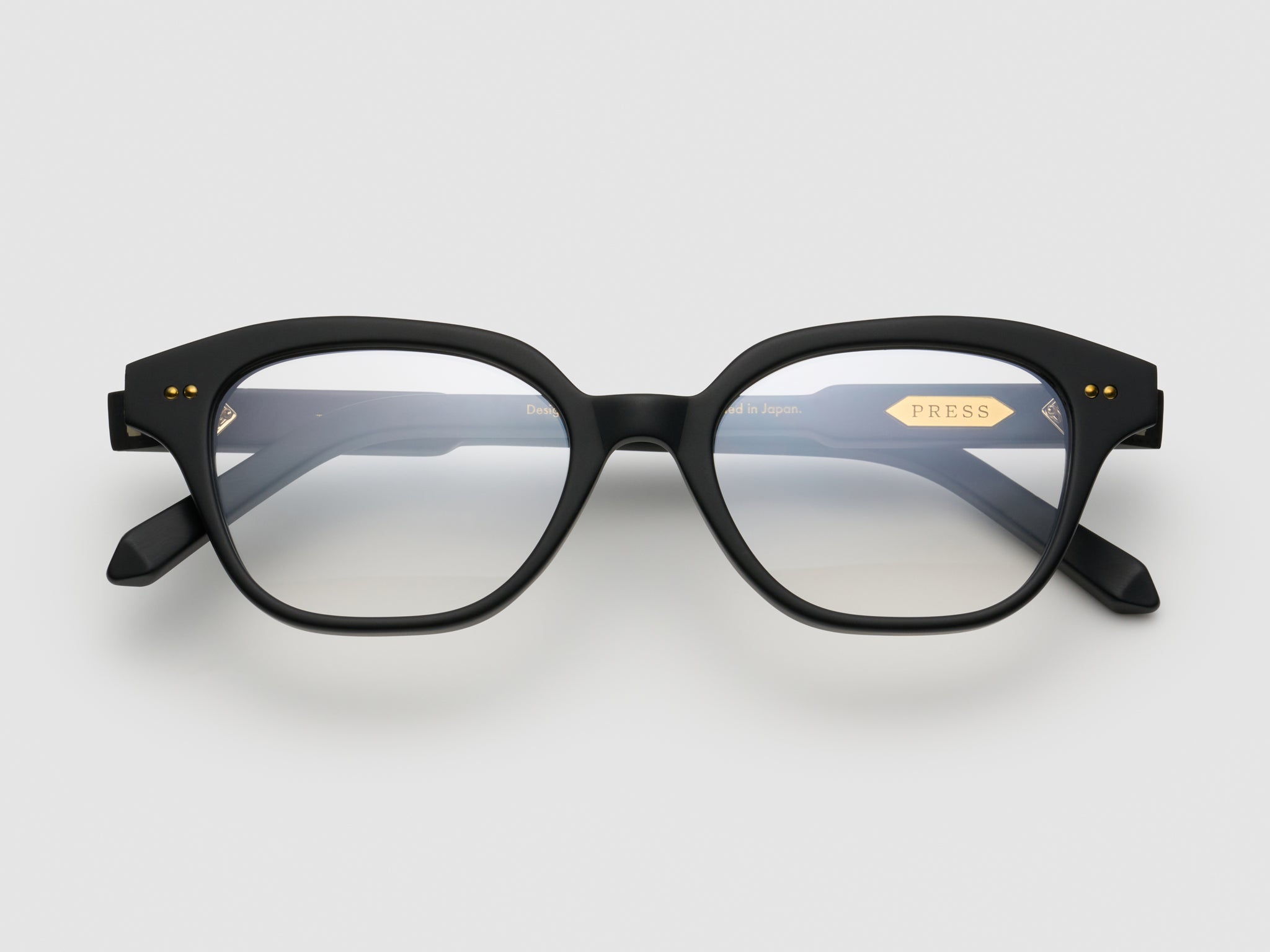 The Hall Optical Matte Black / Gold - TI001 #color_matte-black-gold-ti001