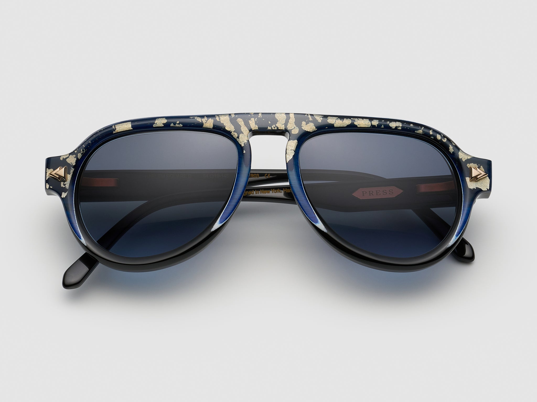 Harlem Square Horn Blue Leaf Fade - JP043 #color_blue-leaf-fade-jp043