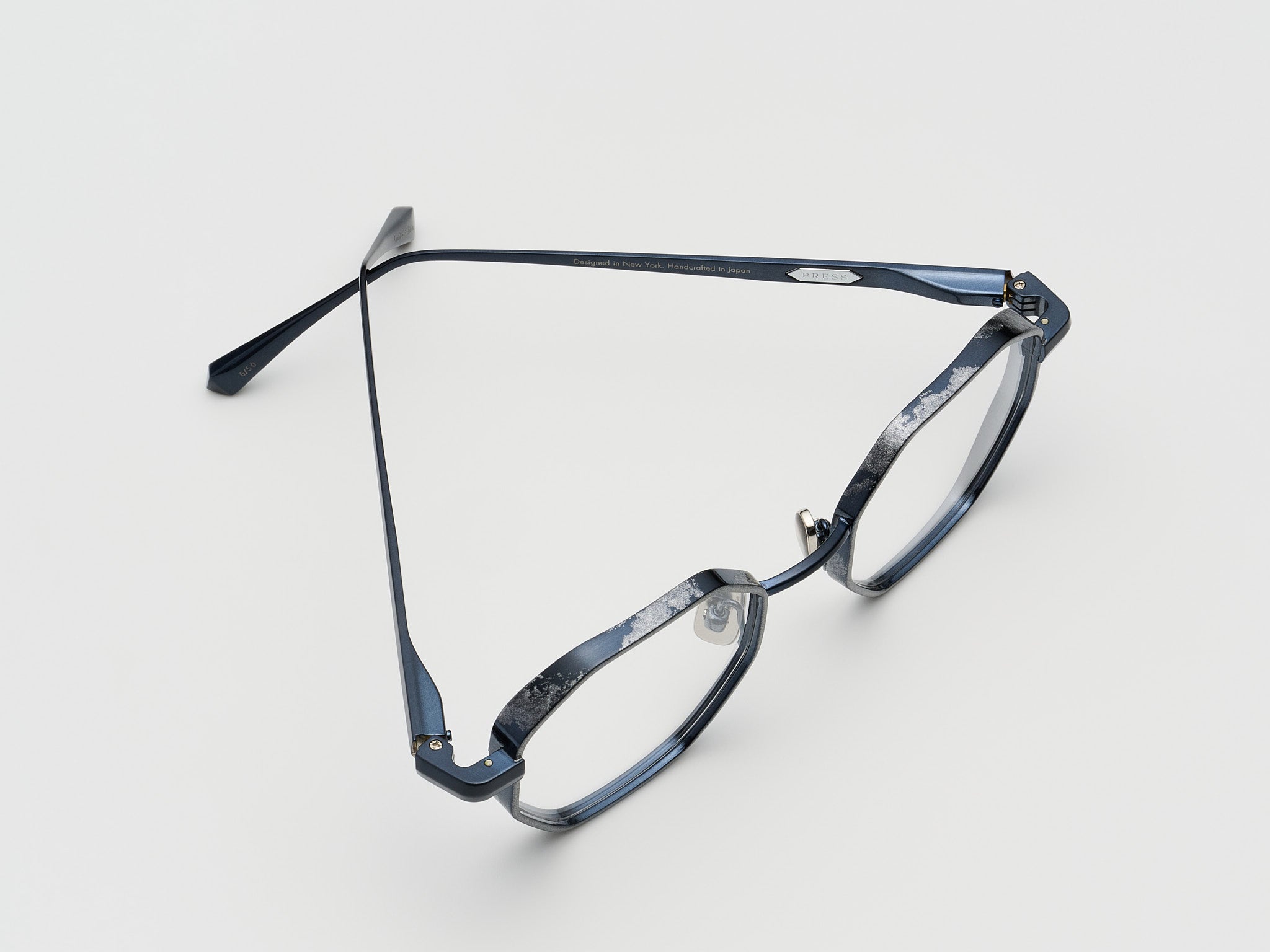 Lazarus Gold Leaf Optical Navy Platinum Leaf - DR023 #color_navy-platinum-leaf-dr023