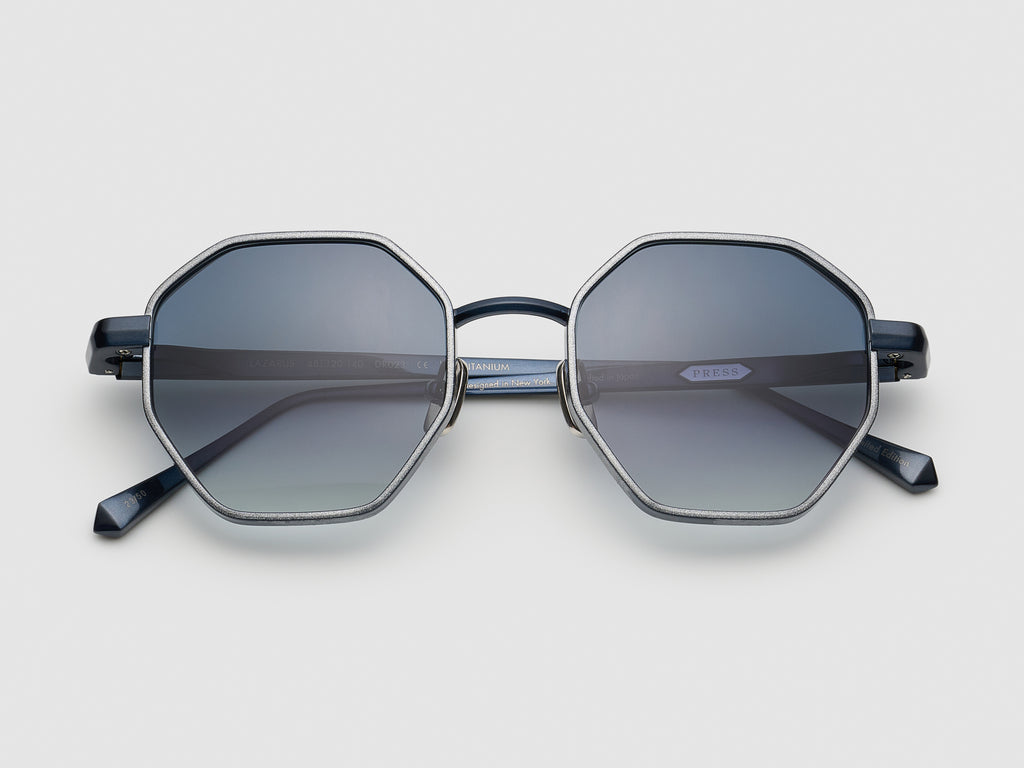 Lazarus Gold Leaf Navy Platinum Leaf - DR023 #color_navy-platinum-leaf-dr023