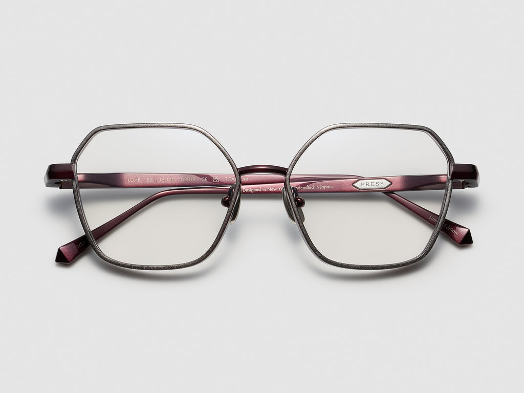 Love Gold Leaf Optical Burgundy Platinum Leaf - DR019 #color_burgundy-platinum-leaf-dr019