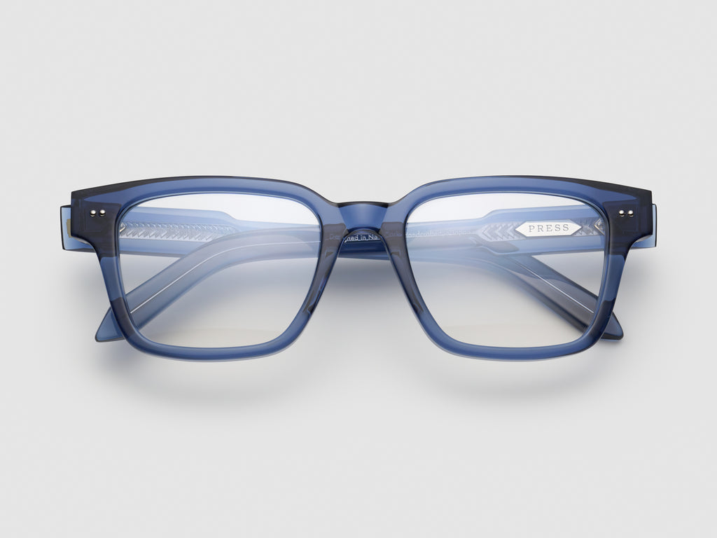 The Lufty Optical Blue Crystal / Silver - TI002 #color_blue-crystal-silver-ti002