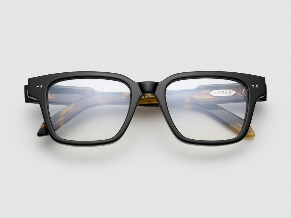 The Lufty Optical Black Tortoise / Silver - TI015 #color_black-tortoise-silver-ti015