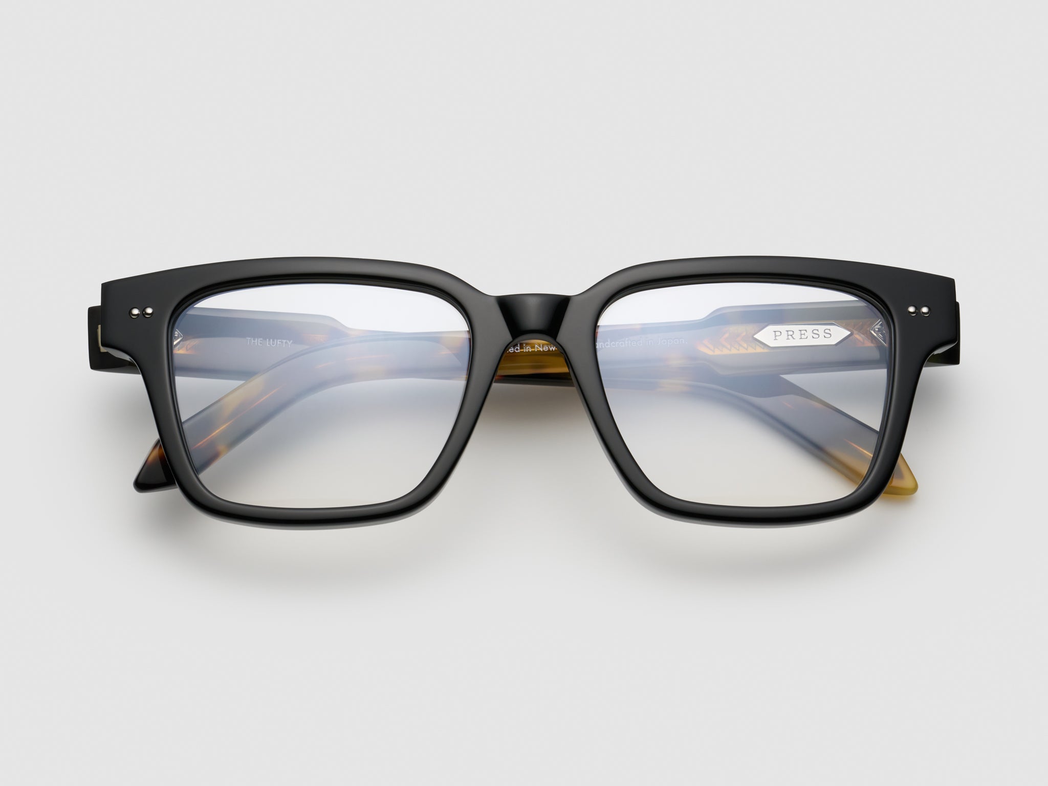 The Lufty Optical Black Tortoise / Silver - TI015 #color_black-tortoise-silver-ti015