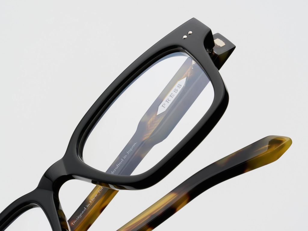 The Lufty Optical Black Tortoise / Silver - TI015 #color_black-tortoise-silver-ti015