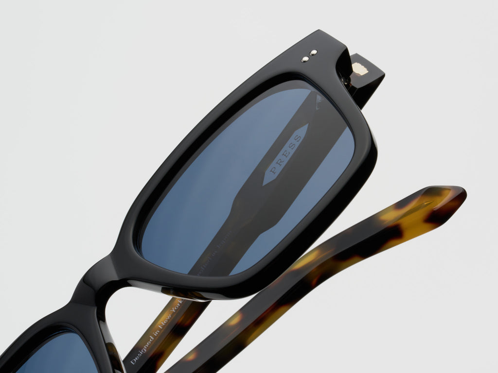 The Lufty Black Tortoise / Silver - TI015 #color_black-tortoise-silver-ti015