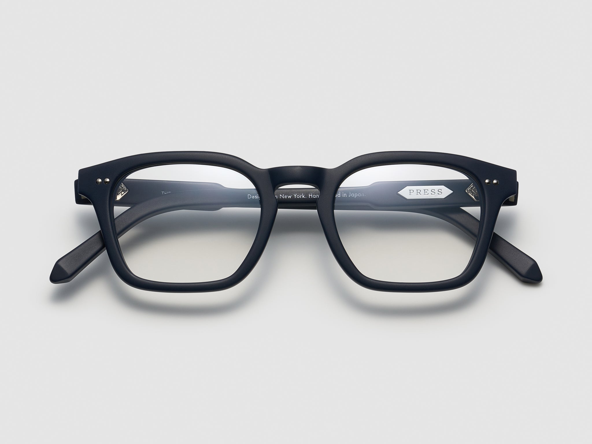 The Panther Optical Matte Navy / Silver - TI014 #color_matte-navy-silver-ti014