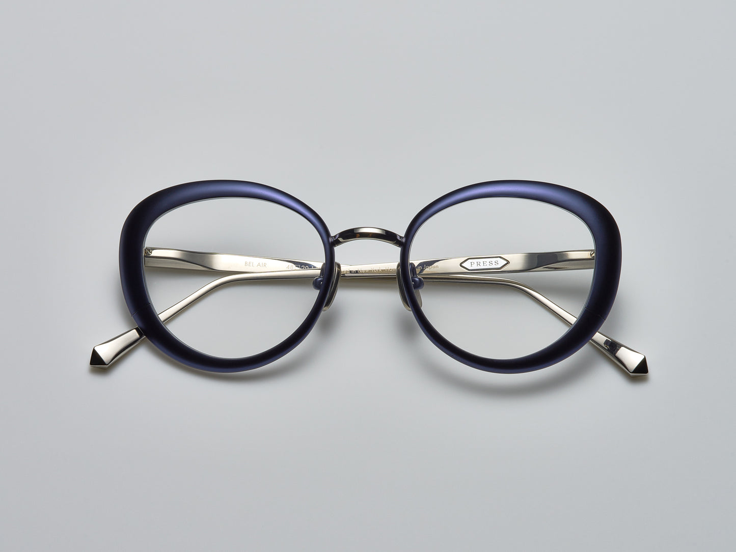Bel Air Optical Matte Navy / Platinum - ST001 #color_matte-navy-platinum-st001