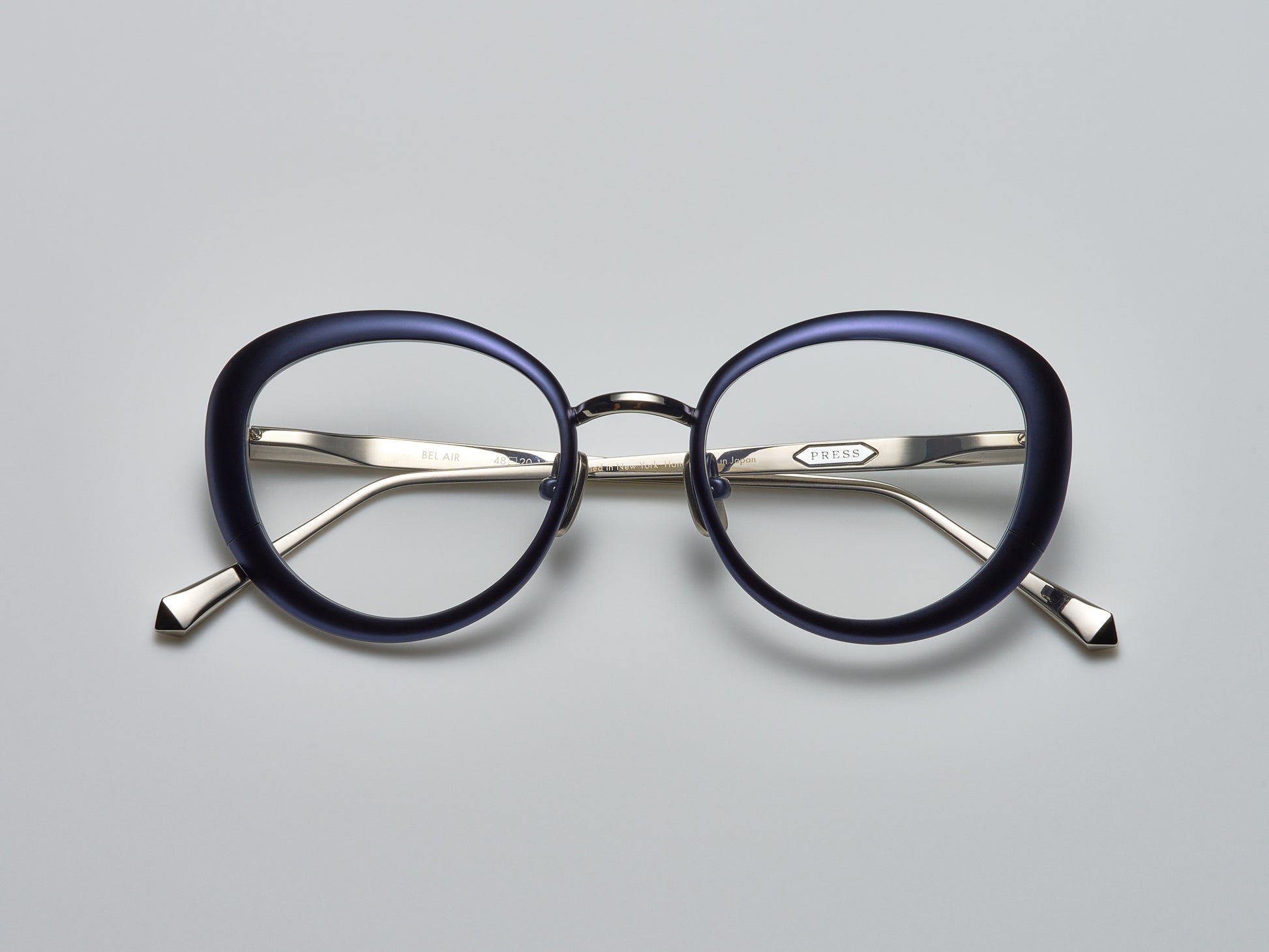 Bel Air Optical Matte Navy / Platinum - ST001 #color_matte-navy-platinum-st001