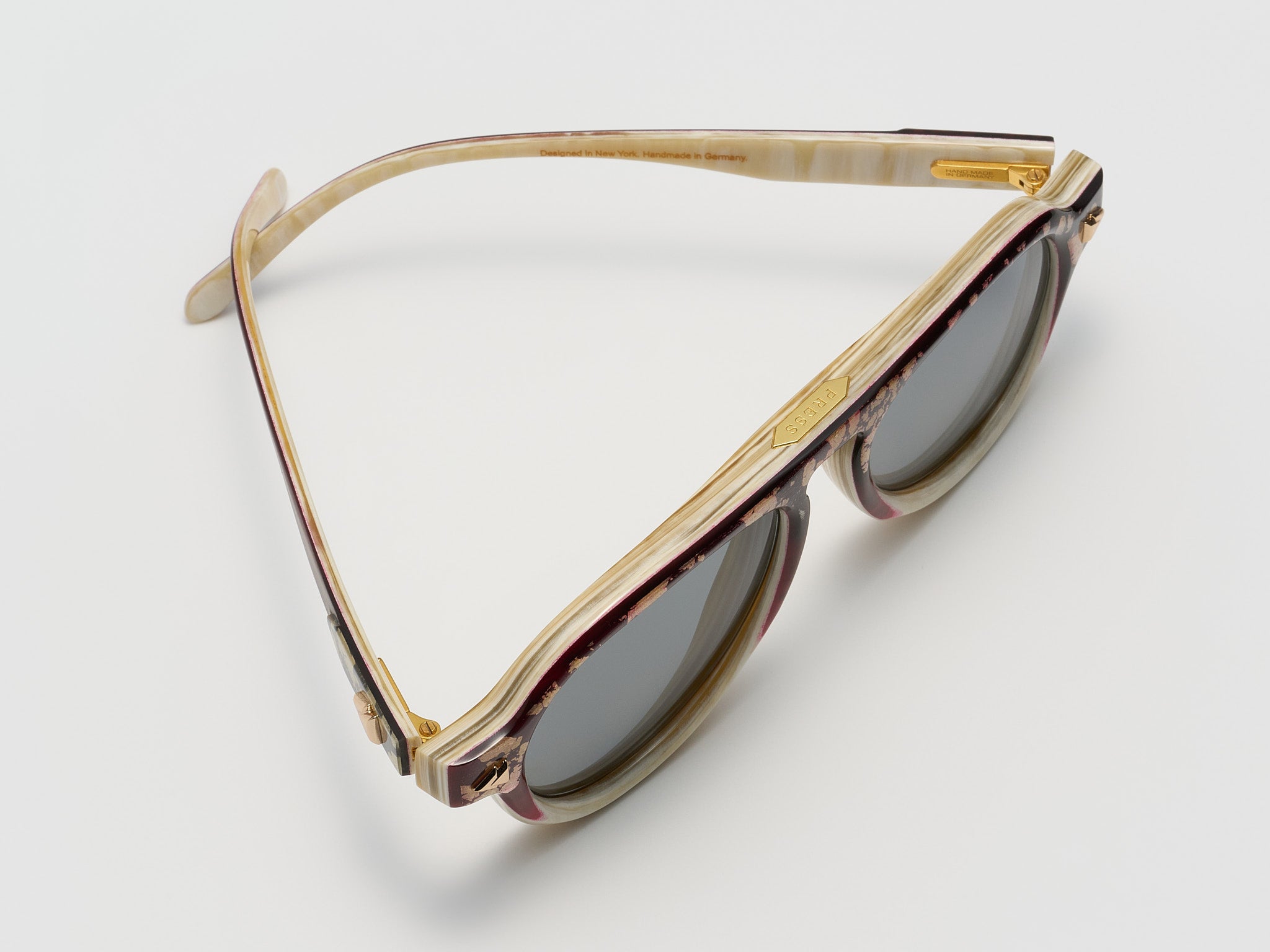 Harlem Square Horn Wine Gold Fade - JP044 #color_wine-gold-fade-jp044