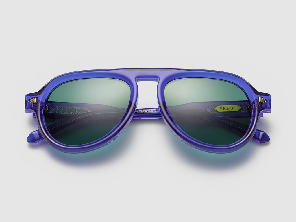 Harlem Square Electron Blue / Gold - PU003 #color_electron-blue-gold-pu003