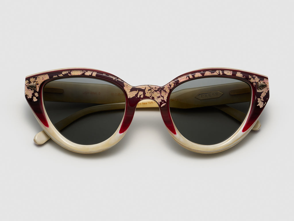 Lady Soul Horn Wine Gold Fade - JP044 #color_wine-gold-fade-jp044