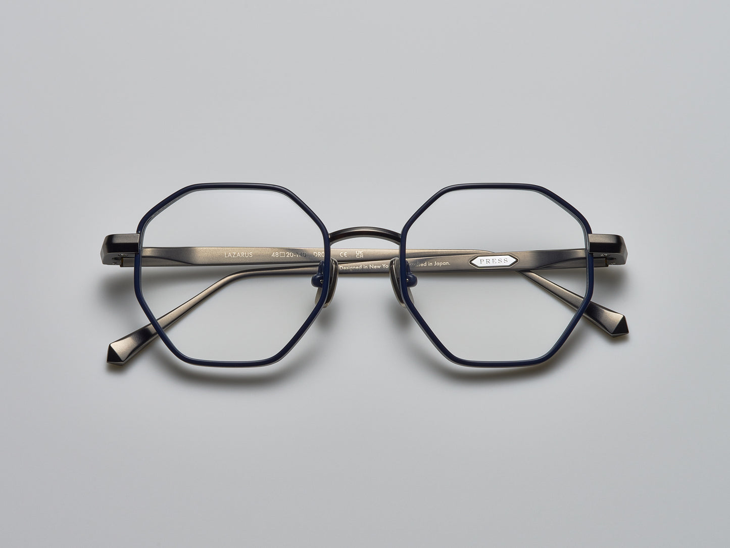 Lazarus Optical Shiny Navy / Matte Navy / Matte Ruthenium - DR001 #color_shiny-navy-matte-navy-matte-ruthenium-dr001