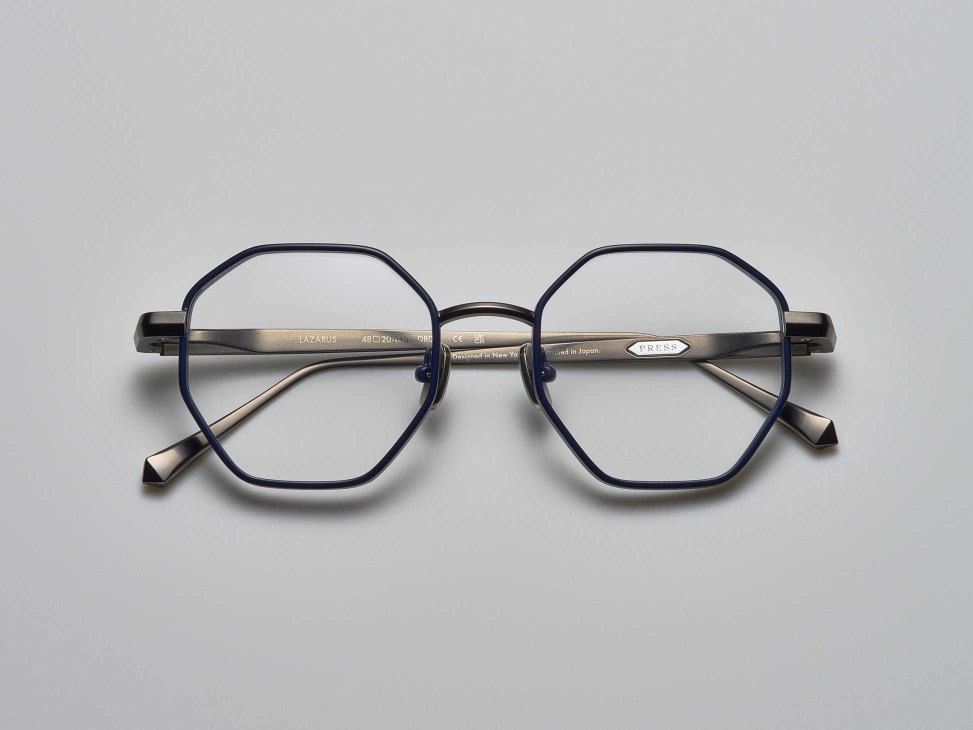 Lazarus Optical Shiny Navy / Matte Navy / Matte Ruthenium - DR001 #color_shiny-navy-matte-navy-matte-ruthenium-dr001