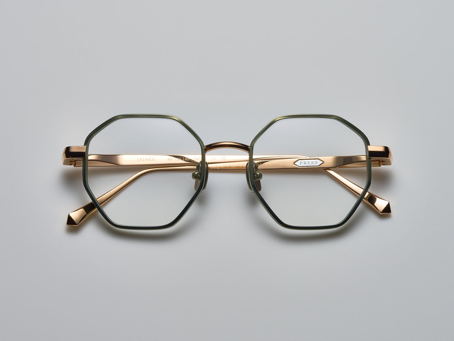 Lazarus Optical Shiny Cascade Green / Shiny Rose Gold / Matte Cascade Green - DR005 #color_shiny-cascade-green-shiny-rose-gold-matte-cascade-green-dr005