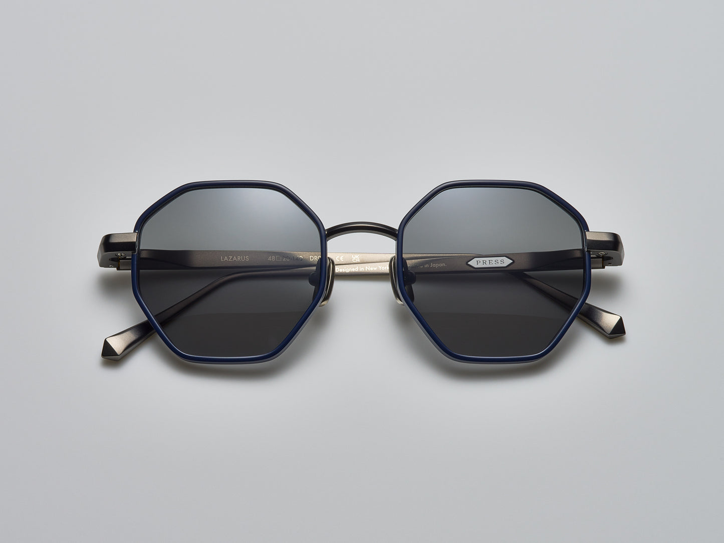 Lazarus Shiny Navy / Matte Navy / Matte Ruthenium - DR001 #color_shiny-navy-matte-navy-matte-ruthenium-dr001