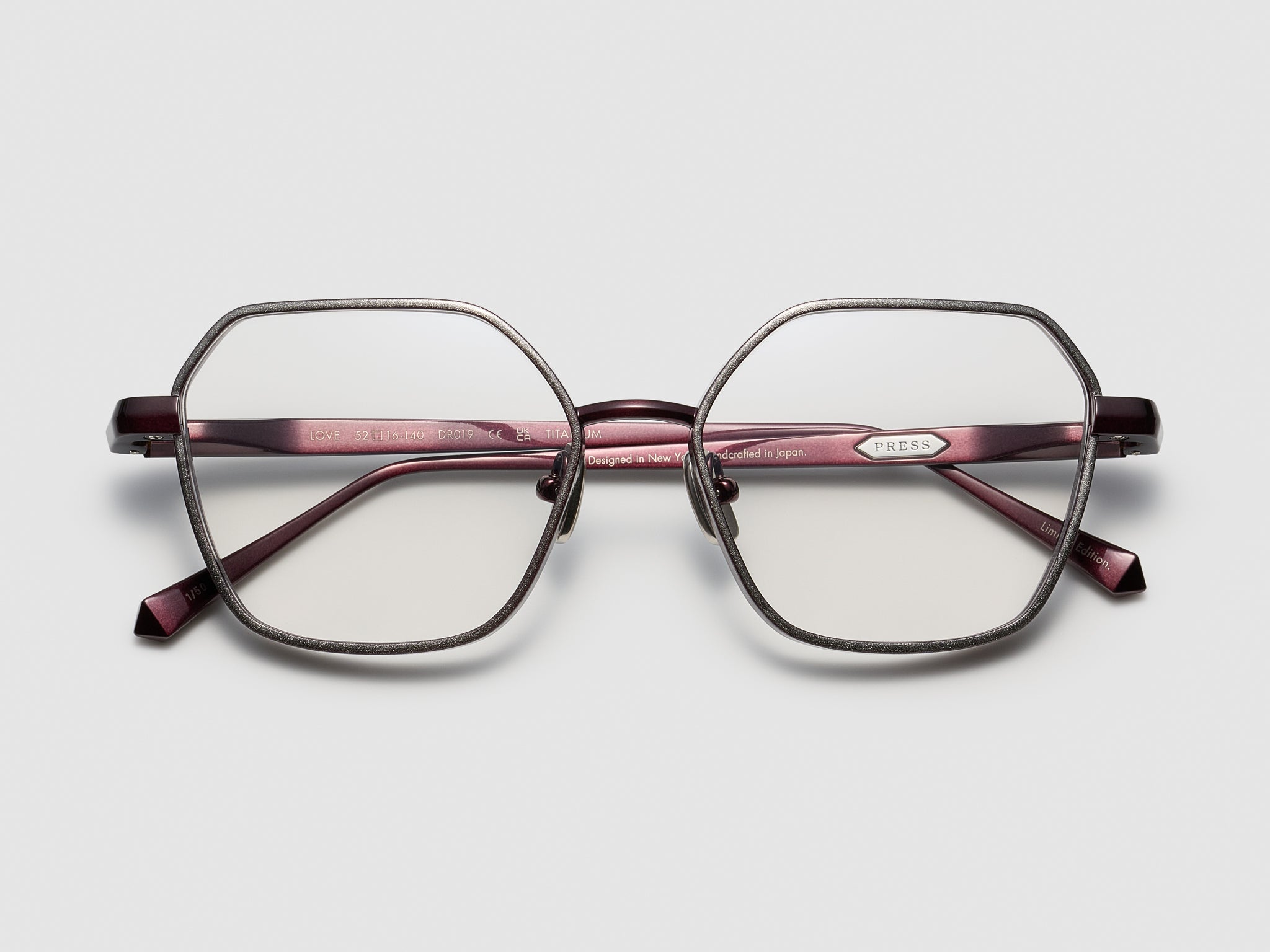 Love Gold Leaf Optical Burgundy Platinum Leaf - DR019 #color_burgundy-platinum-leaf-dr019