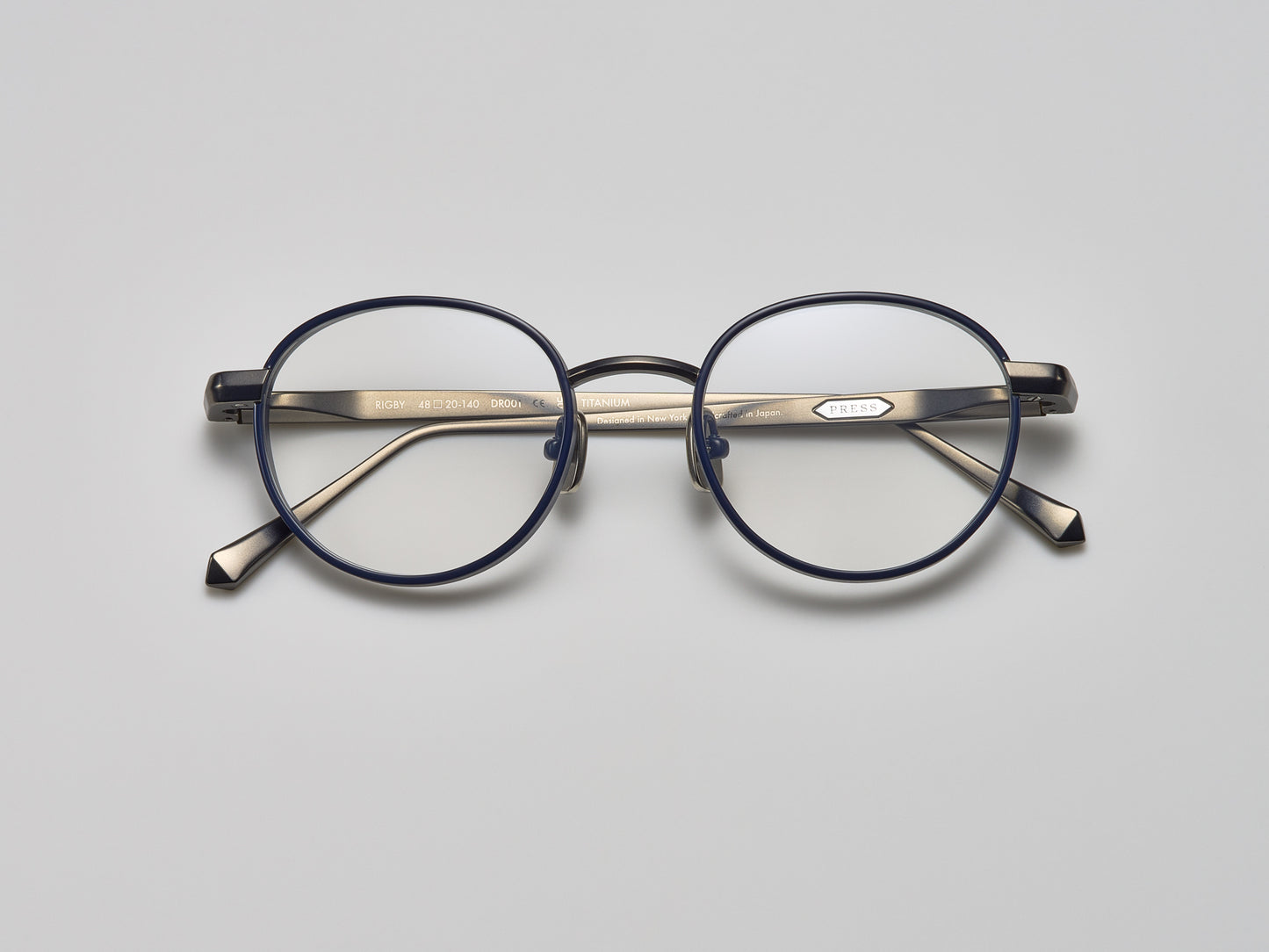 Rigby Optical Shiny Navy / Matte Navy / Matte Ruthenium - DR001 #color_shiny-navy-matte-navy-matte-ruthenium-dr001