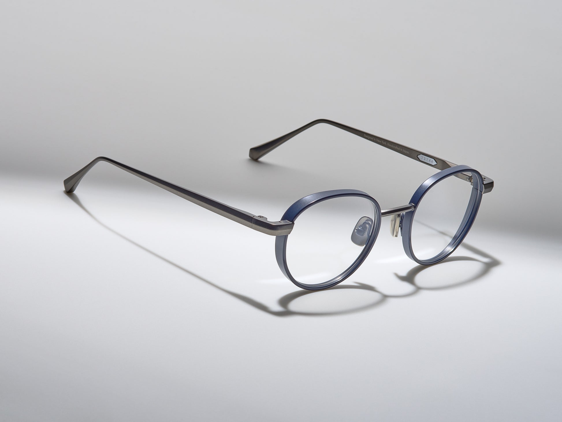 Rigby Optical Shiny Navy / Matte Navy / Matte Ruthenium - DR001 #color_shiny-navy-matte-navy-matte-ruthenium-dr001
