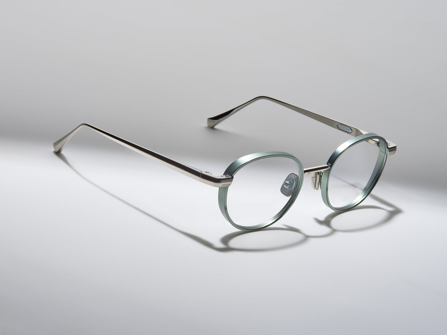 Rigby Optical Shiny Nassau Blue / Shiny Palladium / Matte Nassau Blue - DR006 #color_shiny-nassau-blue-shiny-palladium-matte-nassau-blue-dr006