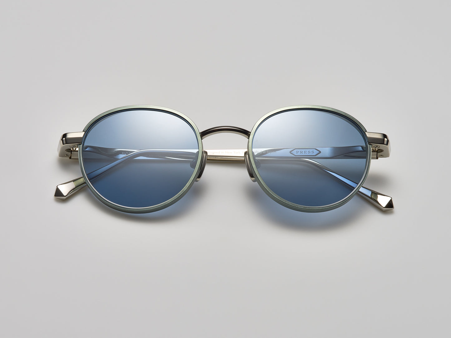 Rigby Shiny Nassau Blue / Shiny Palladium / Matte Nassau Blue - DR006 #color_shiny-nassau-blue-shiny-palladium-matte-nassau-blue-dr006