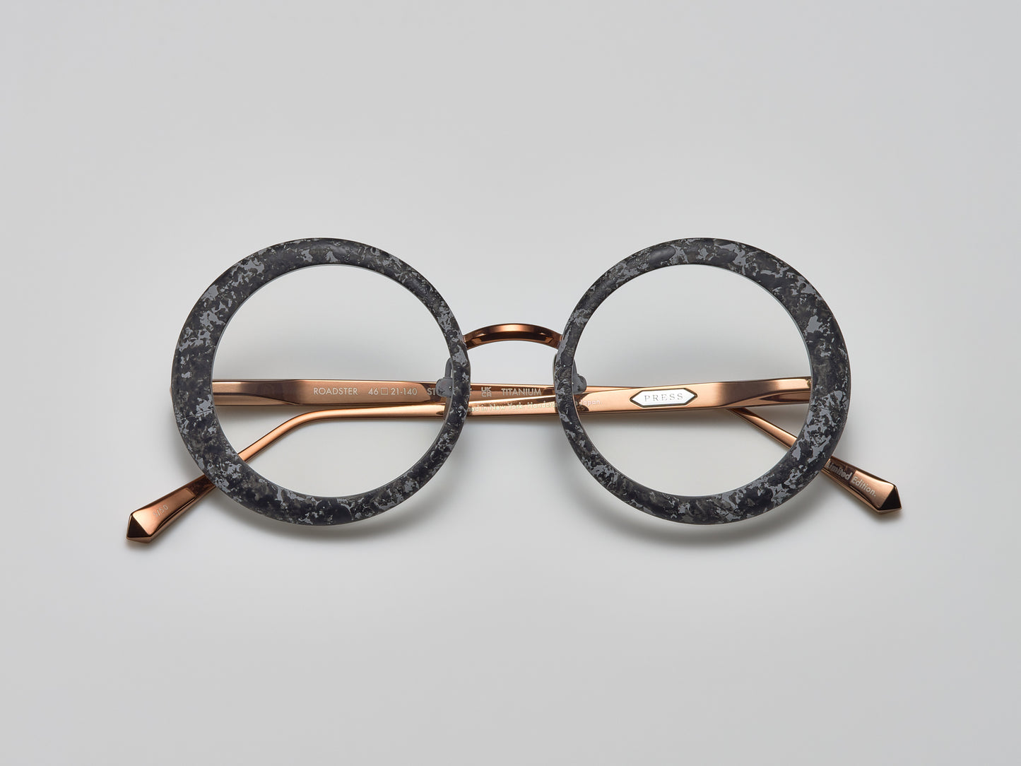 Roadster Marble Optical Black Marble / Rose Gold - ST007 #color_black-marble-rose-gold-st007
