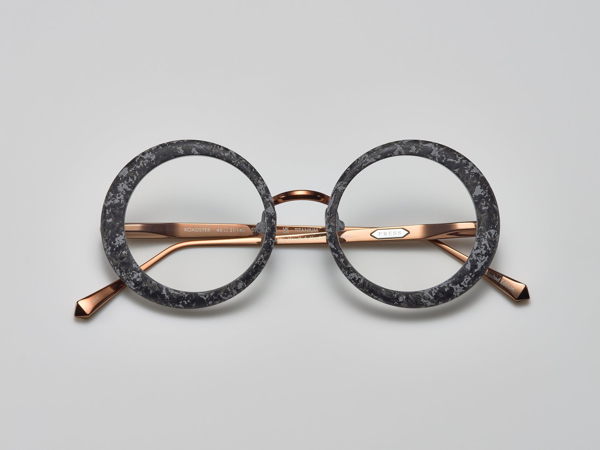 Roadster Marble Optical Black Marble / Rose Gold - ST007 #color_black-marble-rose-gold-st007