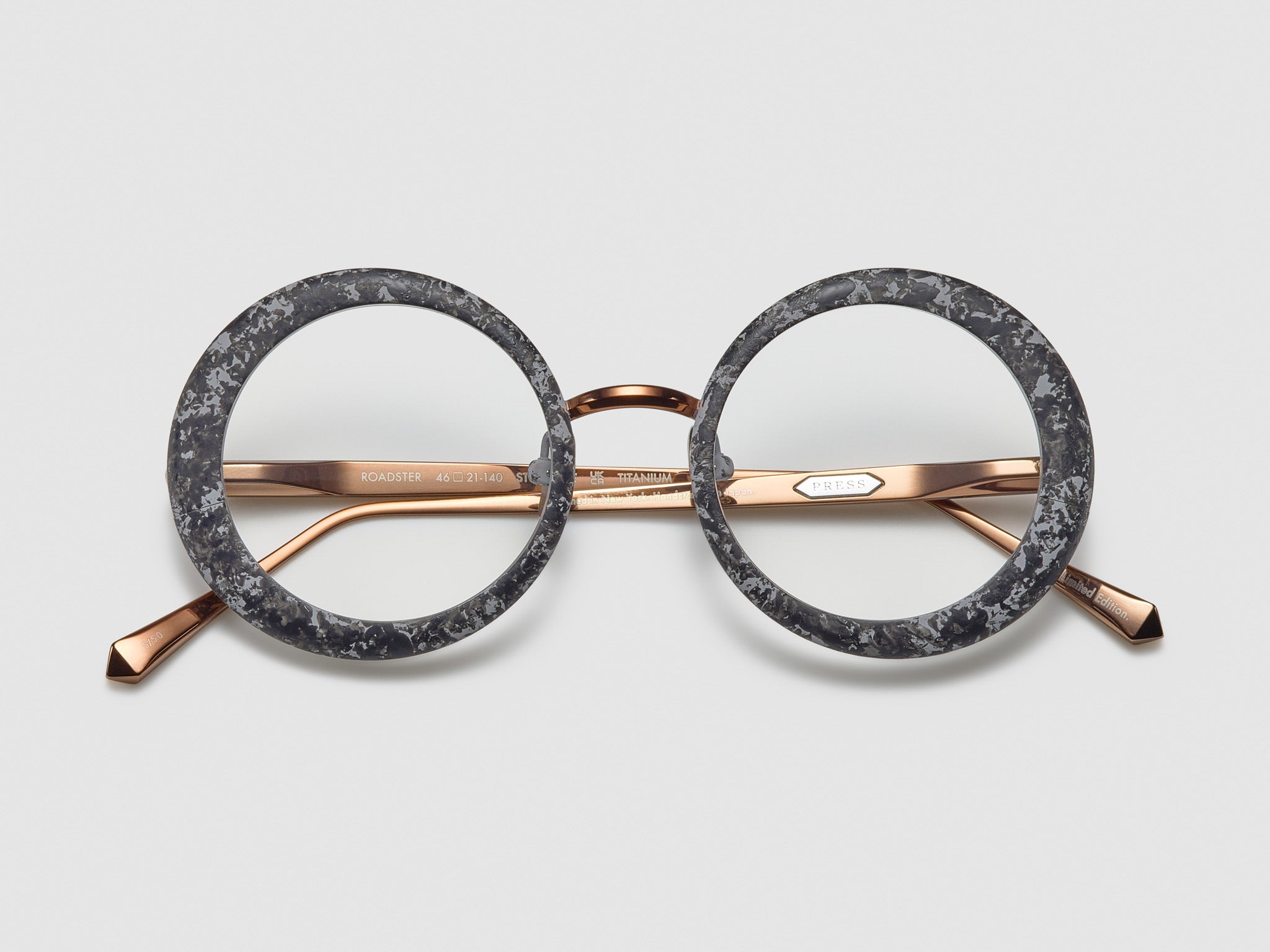 Roadster Marble Optical Black Marble / Rose Gold - ST007 #color_black-marble-rose-gold-st007