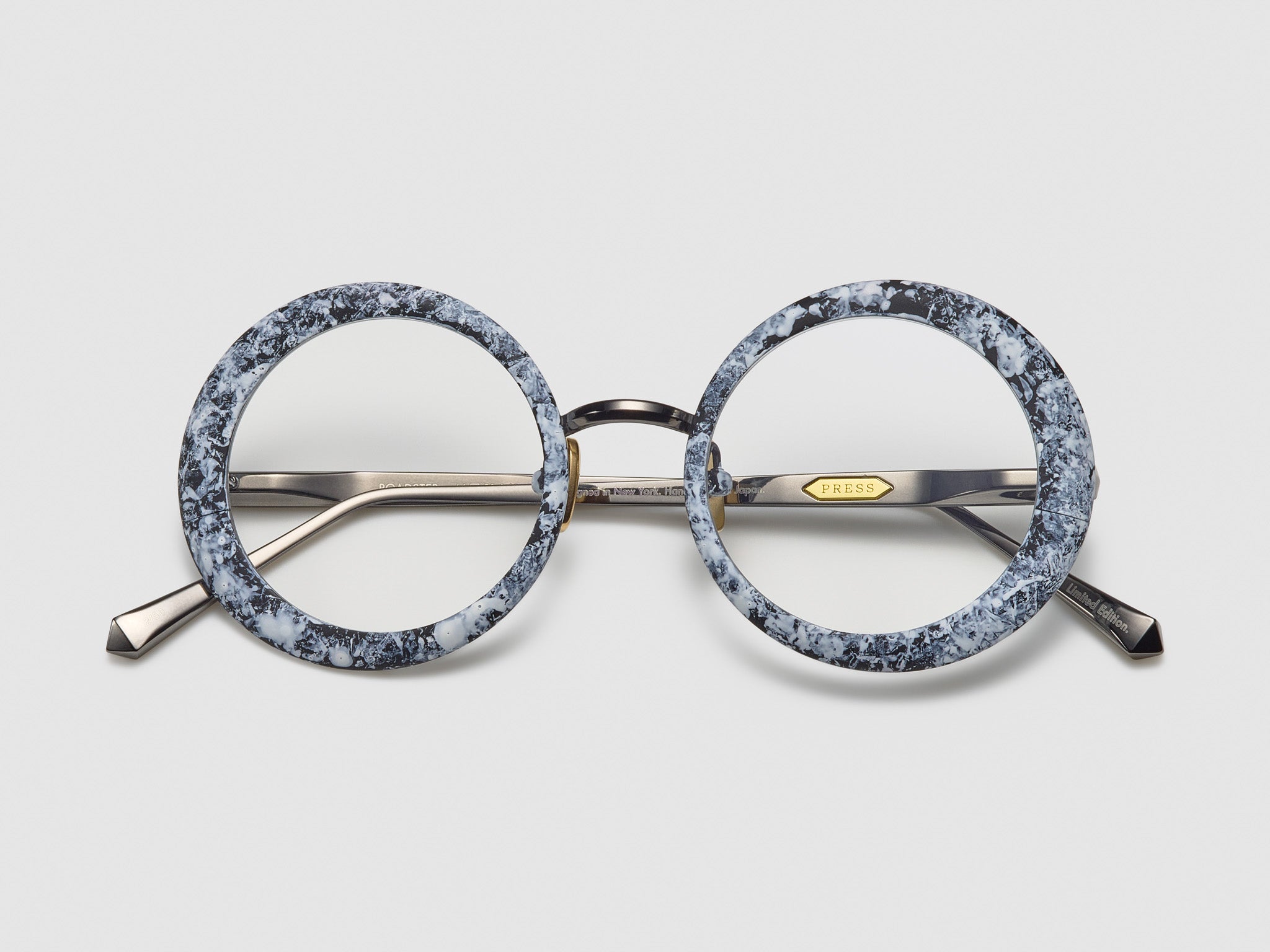 Roadster Marble Optical White Marble / Ruthenium - ST008 #color_white-marble-ruthenium-st008