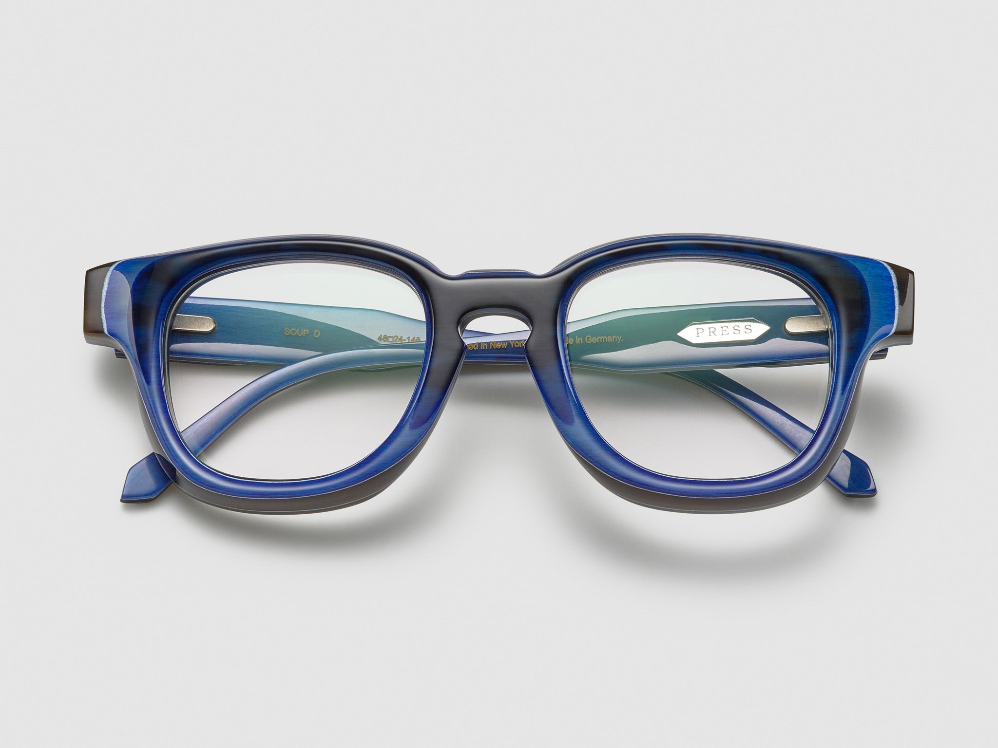 Soup Horn Optical Tortoise Blue Fade - JP023 #color_tortoise-blue-fade-jp023