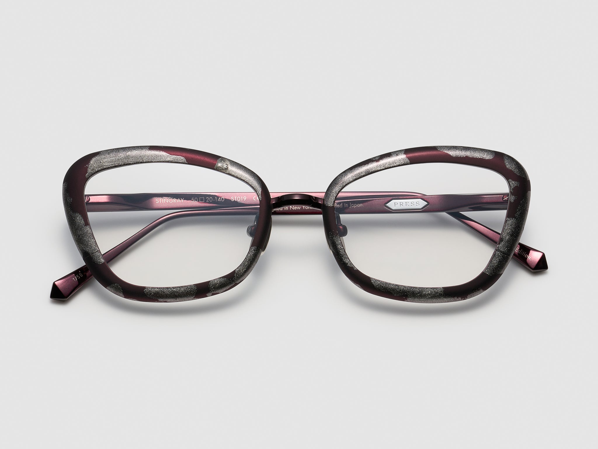 Stingray Gold Leaf Optical Burgundy Platinum Leaf - ST019 #color_burgundy-platinum-leaf-st019