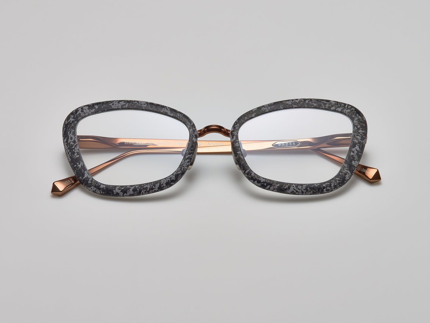 Stingray Marble Optical Black Marble / Rose Gold - ST007 #color_black-marble-rose-gold-st007