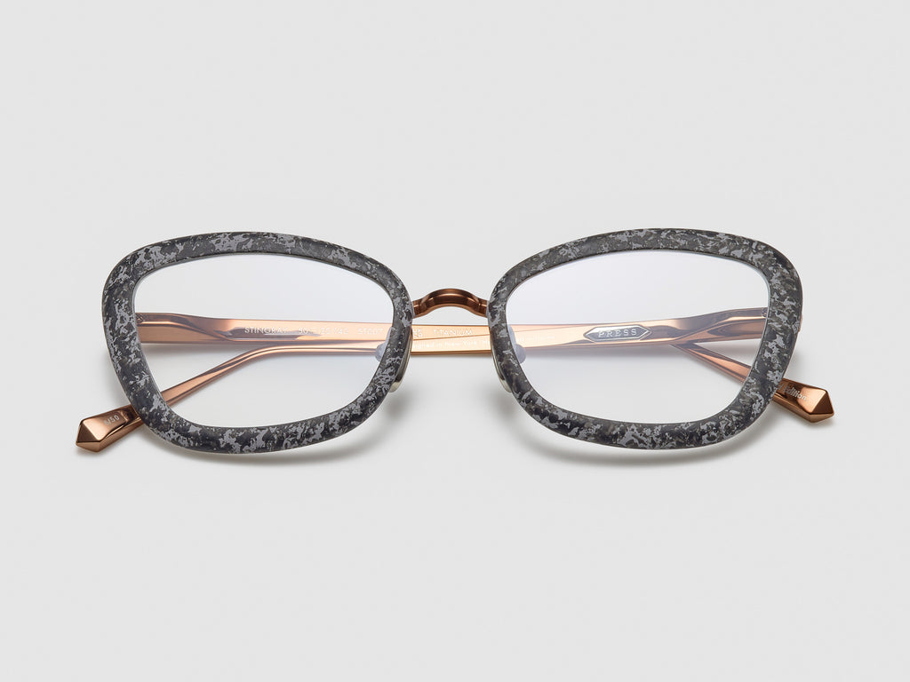 Stingray Marble Optical Black Marble / Rose Gold - ST007 #color_black-marble-rose-gold-st007