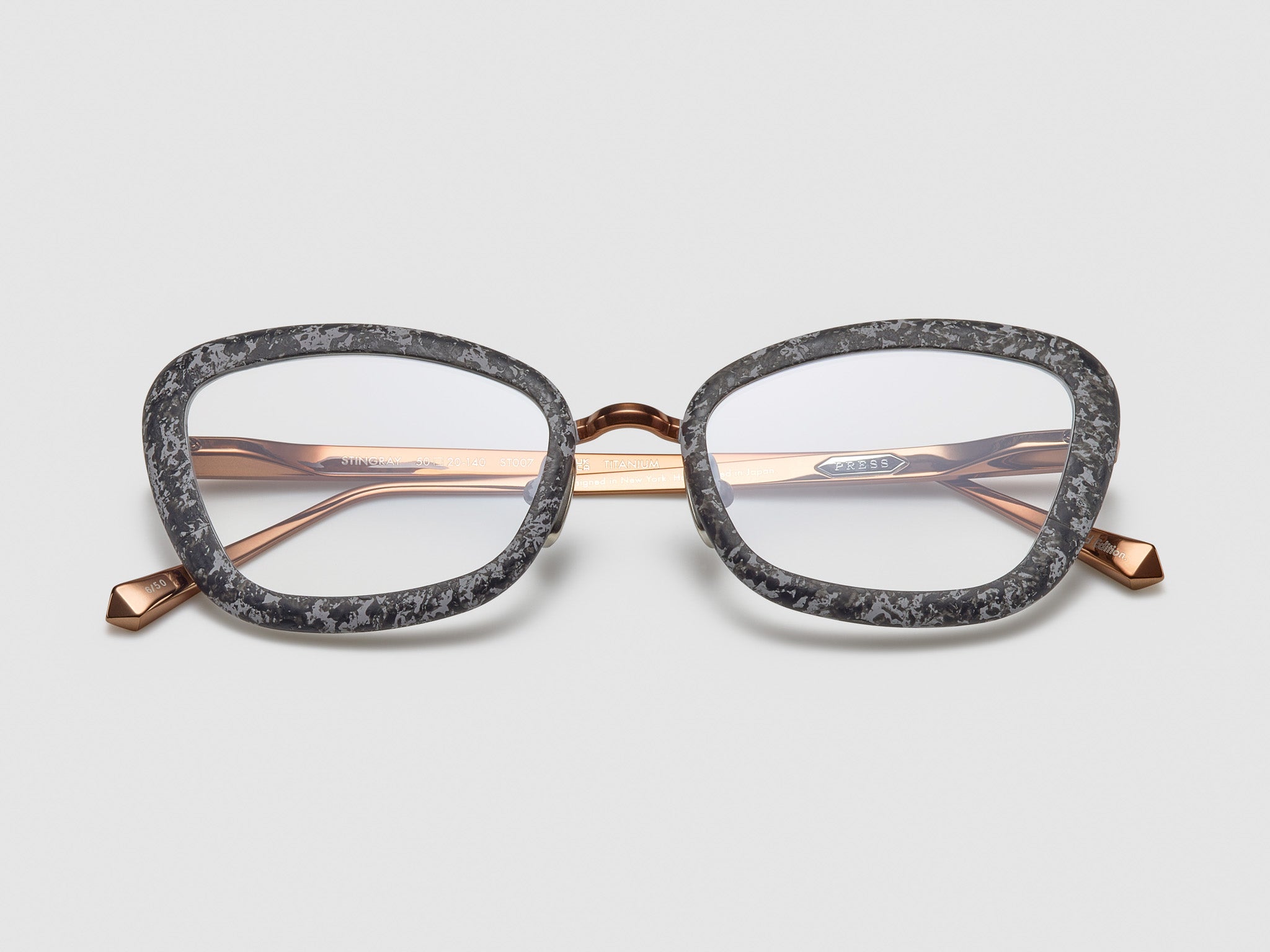 Stingray Marble Optical Black Marble / Rose Gold - ST007 #color_black-marble-rose-gold-st007