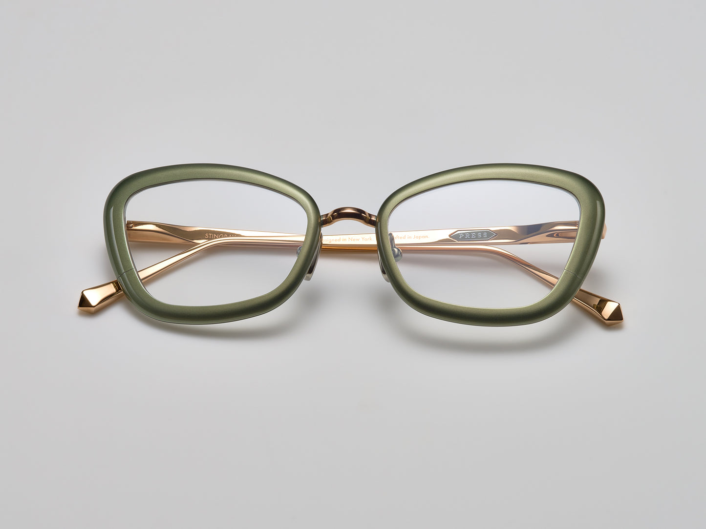 Stingray Optical Matte Cascade Green / Shiny Rose Gold - ST005 #color_matte-cascade-green-shiny-rose-gold-st005