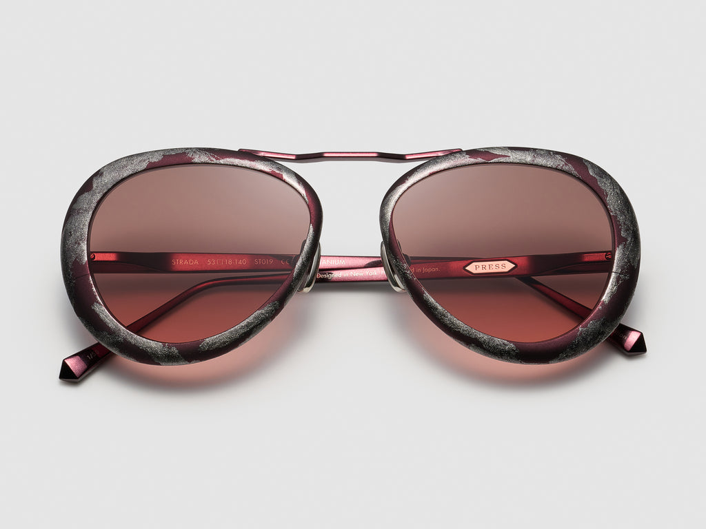 Strada Gold Leaf Burgundy Platinum Leaf - ST019 #color_burgundy-platinum-leaf-st019