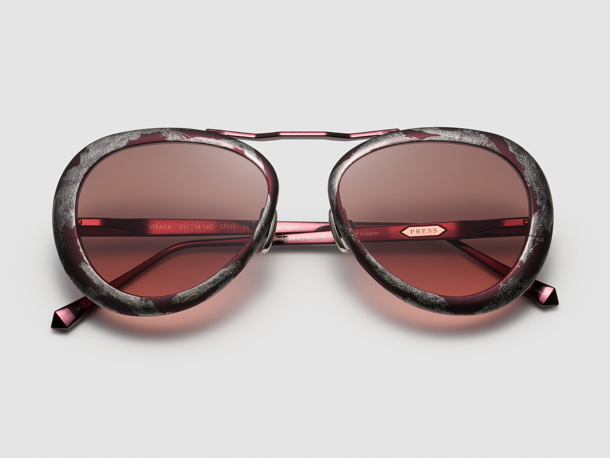 Strada Gold Leaf Burgundy Platinum Leaf - ST019 #color_burgundy-platinum-leaf-st019