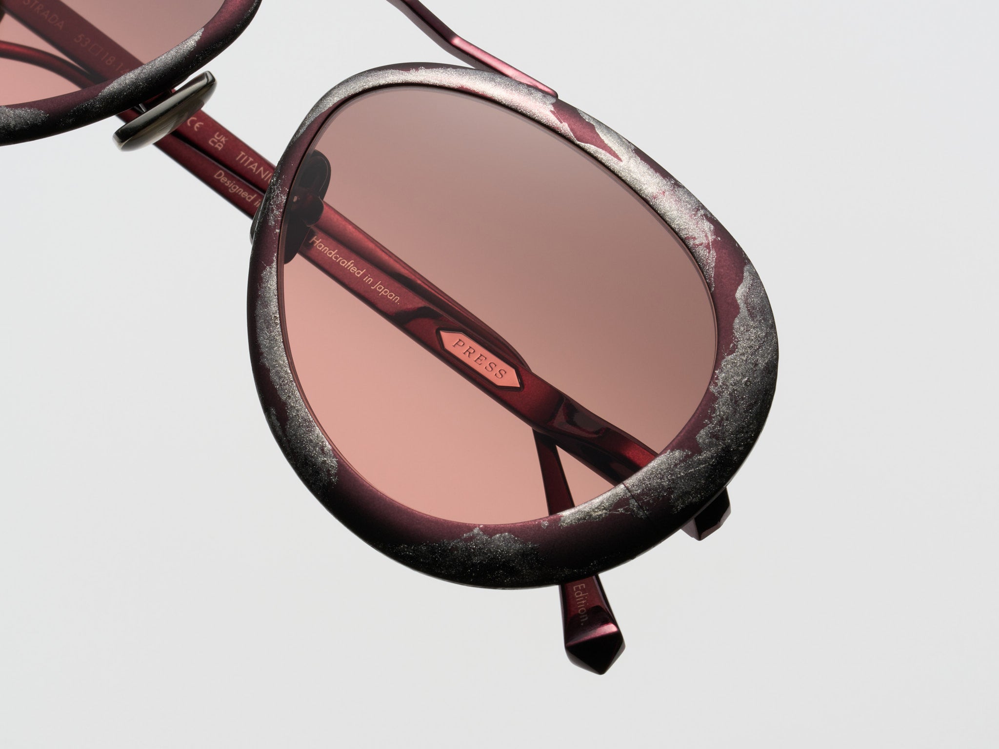Strada Gold Leaf Burgundy Platinum Leaf - ST019 #color_burgundy-platinum-leaf-st019