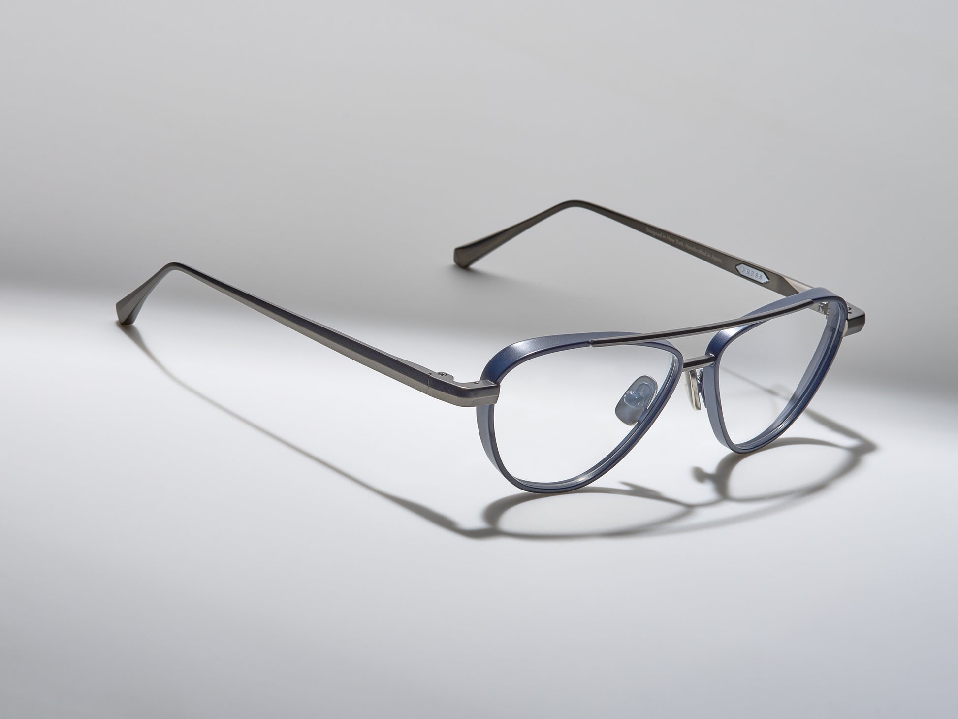 Sunday Morning Optical Shiny Navy / Matte Navy / Matte Ruthenium - DR001 #color_shiny-navy-matte-navy-matte-ruthenium-dr001