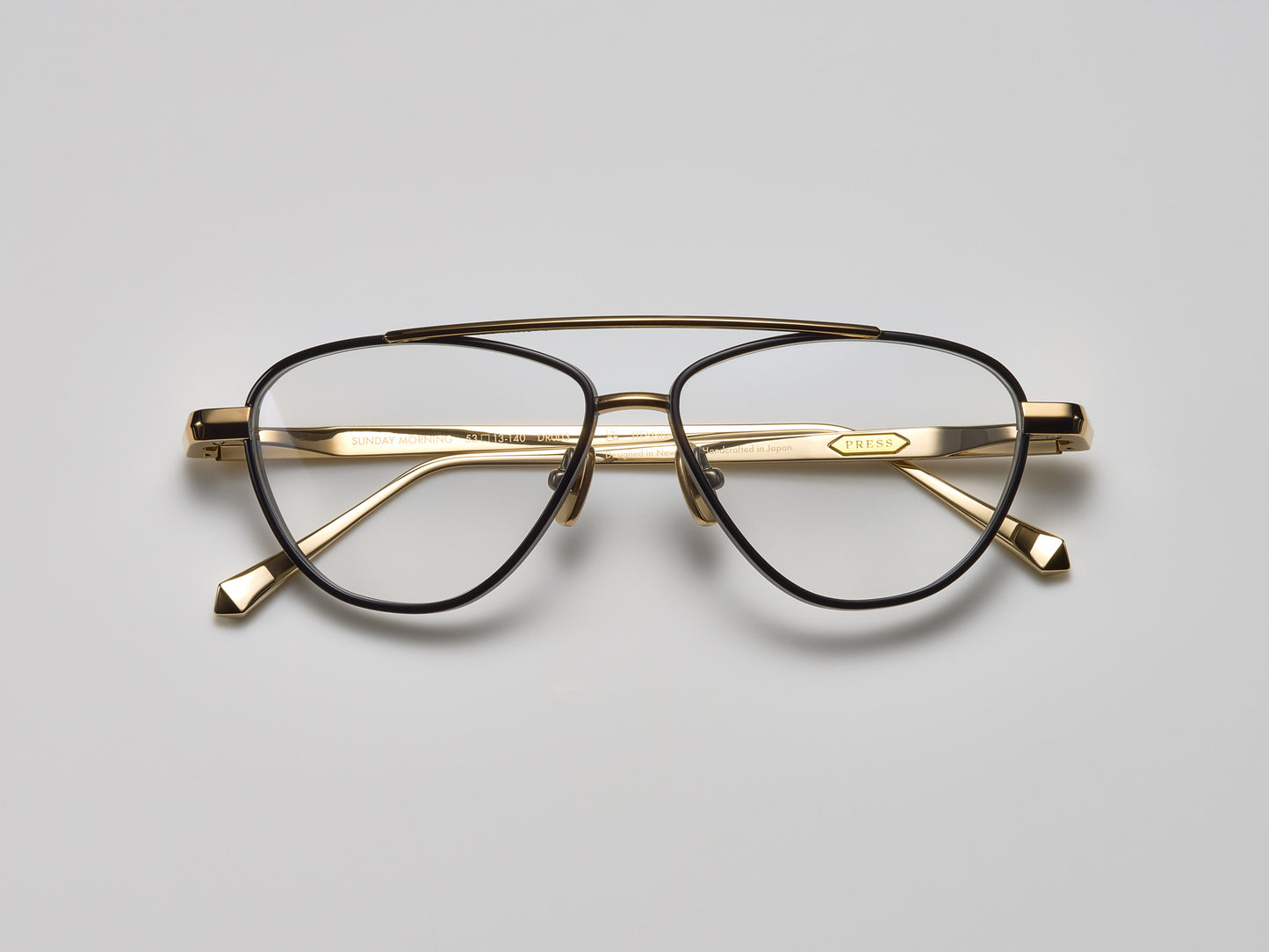 Sunday Morning Optical Shiny Black / Shiny Gold / Matte Ruthenium - DR003 #color_shiny-black-shiny-gold-matte-ruthenium-dr003
