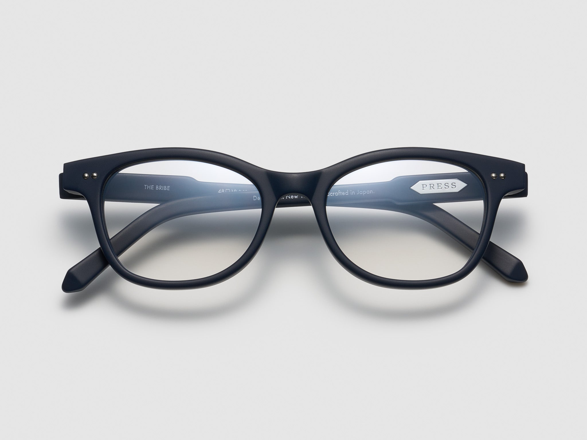 The Bribe Optical Matte Navy / Silver - TI014 #color_matte-navy-silver-ti014
