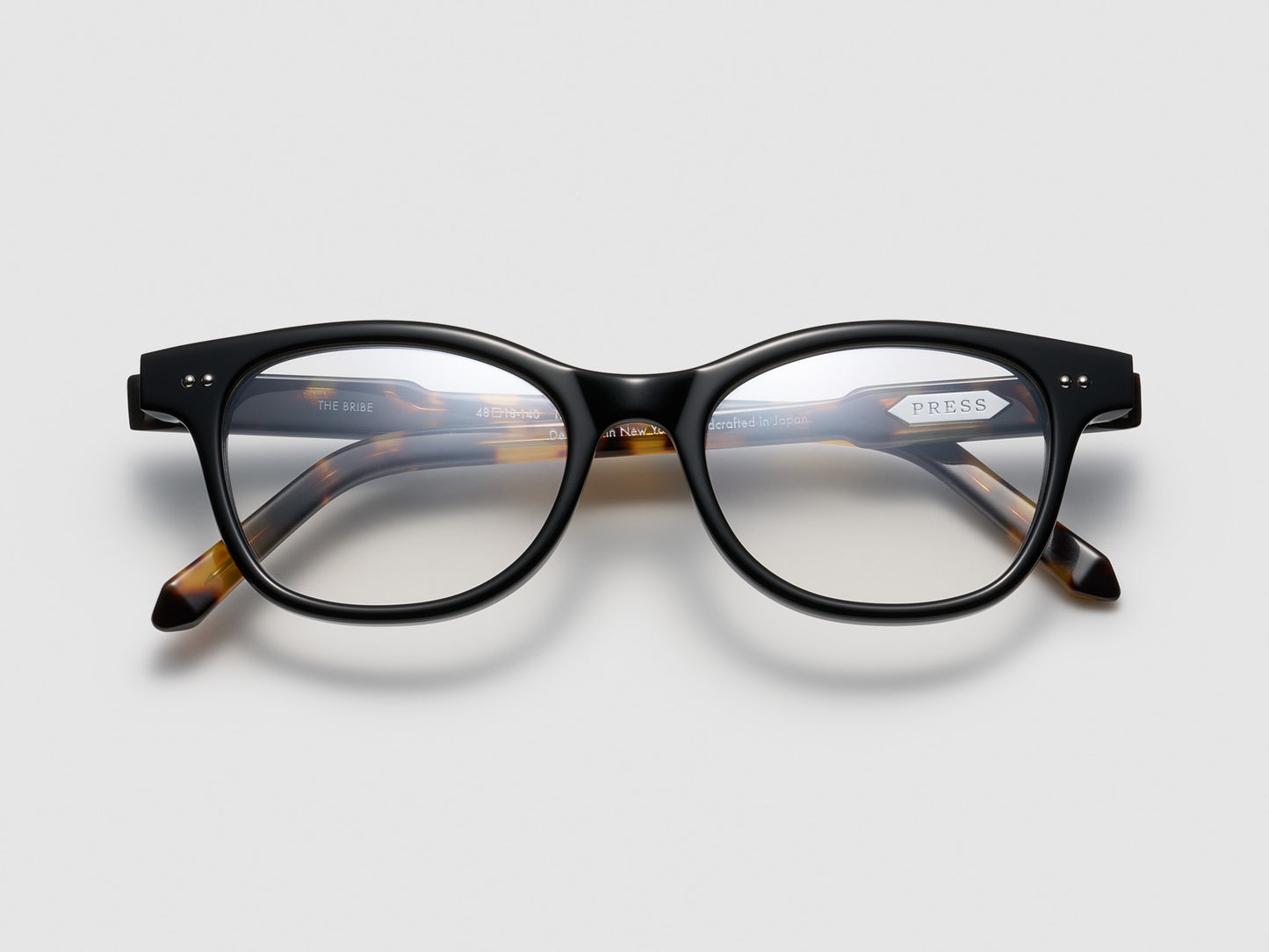The Bribe Optical Black Tortoise / Silver - TI015 #color_black-tortoise-silver-ti015